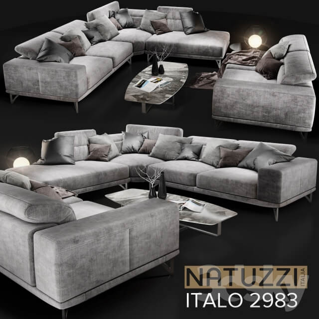 Sofa Sofa NATUZZI Italo 2983 grey