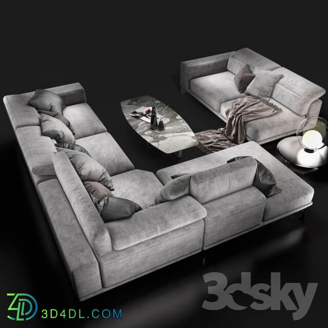 Sofa Sofa NATUZZI Italo 2983 grey