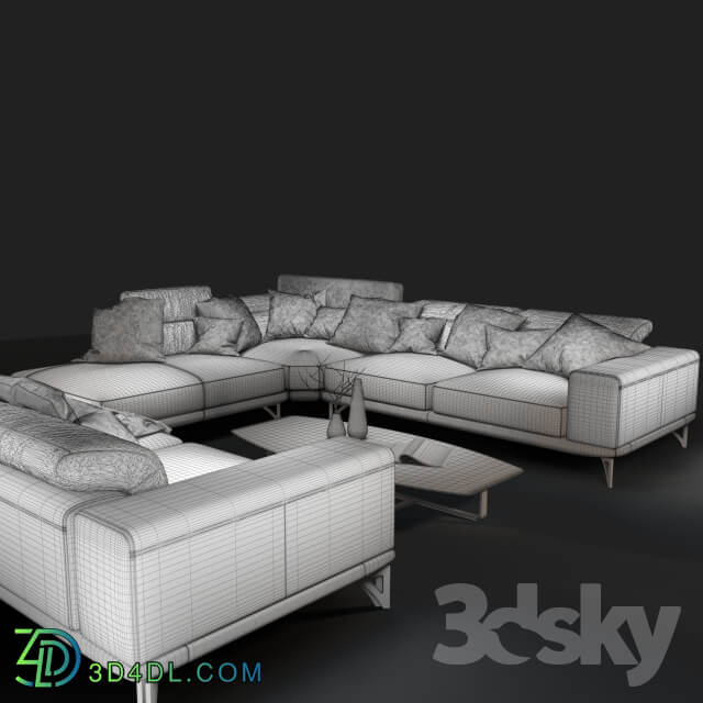 Sofa Sofa NATUZZI Italo 2983 grey