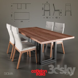 Table Chair Cattelan Italia Tosca amp Sigma 