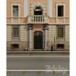 The facade of Italian building 