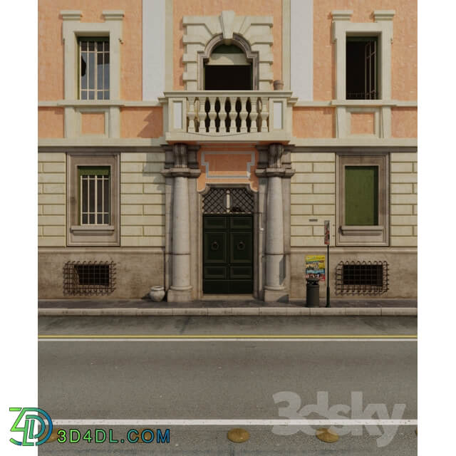 The facade of Italian building