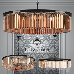 Chandelier RH Rhys Clear Glass Prism Round Chandelier 100 