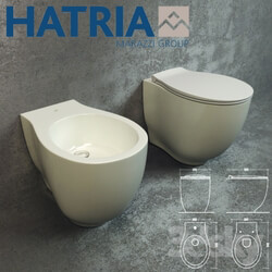 HATRIA Le Fiabe vaso Y1AD bidet Y1AA filo muro back to wall 2014 