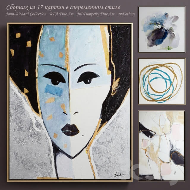 The collection of contemporary paintings set 6 