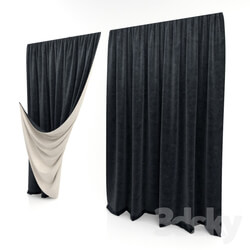 Curtain with a raised edge 