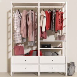 Open wardrobe IKEA elvarli c clothing Clothes 3D Models 