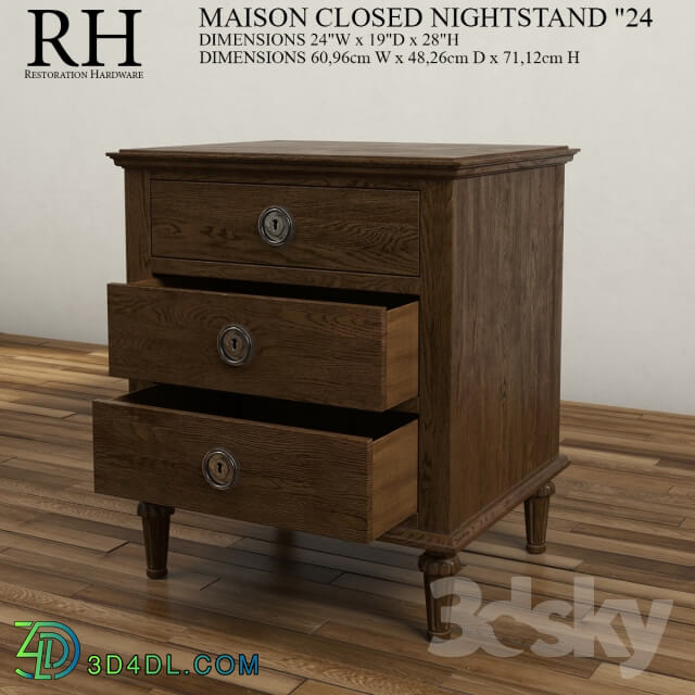 Sideboard Chest of drawer 24 MAISON CLOSED NIGHTSTAND