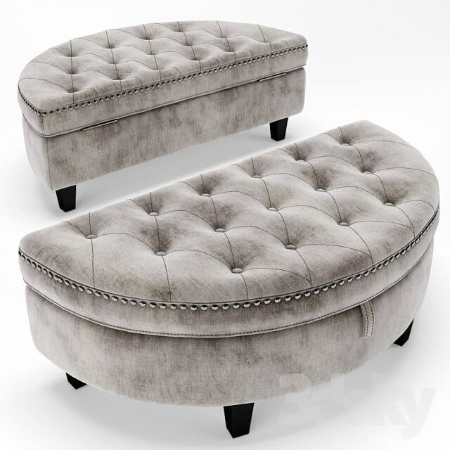 Baldy Tufted Storage Ottoman re casting 