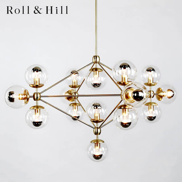 Modo Chandelier Roll Hill Pendant light 3D Models