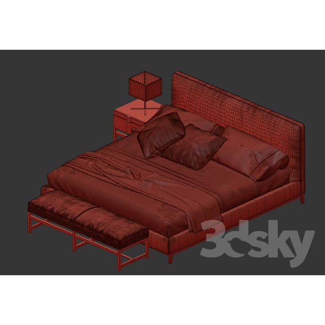 Bed Minotti Andersen Quilt