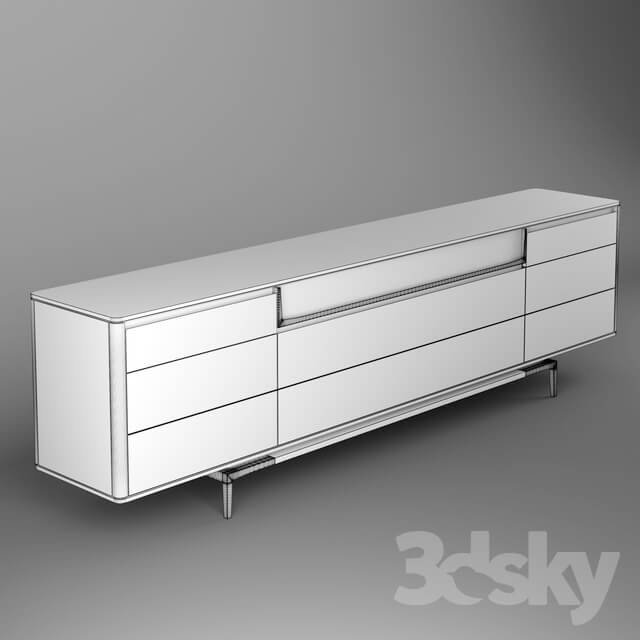 Sideboard Chest of drawer Visionnaire BARNEY Lacquered sideboard