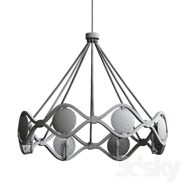 Quincy Chandelier By Crystorama Pendant light 3D Models