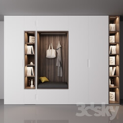 Wardrobe Display cabinets Cabinet in the hall with shelves 