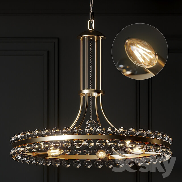 Crystorama Clover 8 Light Chandelier Pendant light 3D Models