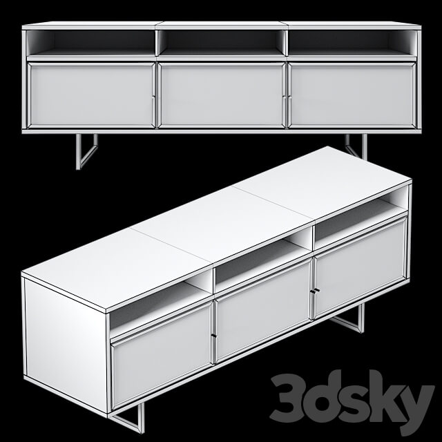 Sideboard Chest of drawer Natural Cane Media Console