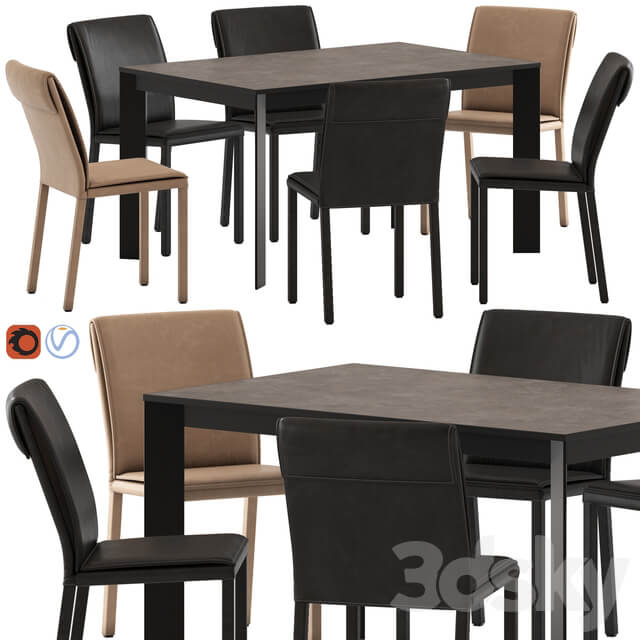 Table Chair Altacom Molly Chair and Teorema Table