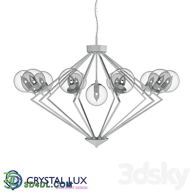 FABRICIO SP11 CHROME TRANSPARENTE Pendant light 3D Models 3DSKY