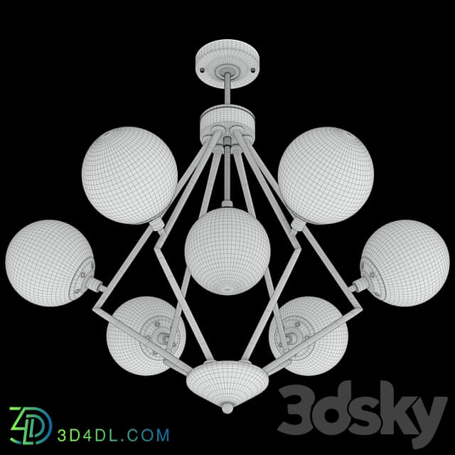 Fabricio Sp7 Chrome TRANSPARENTE Pendant light 3D Models 3DSKY