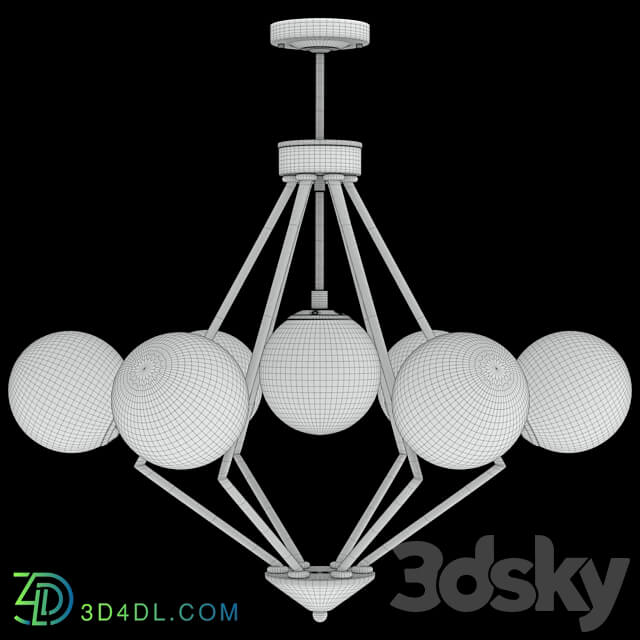 Fabricio Sp7 Chrome TRANSPARENTE Pendant light 3D Models 3DSKY