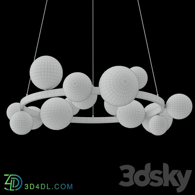 AGATA SP15 BLACK TRANSPARENTE Pendant light 3D Models 3DSKY