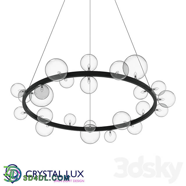 AGATA SP24 BLACK TRANSPARENTE Pendant light 3D Models 3DSKY