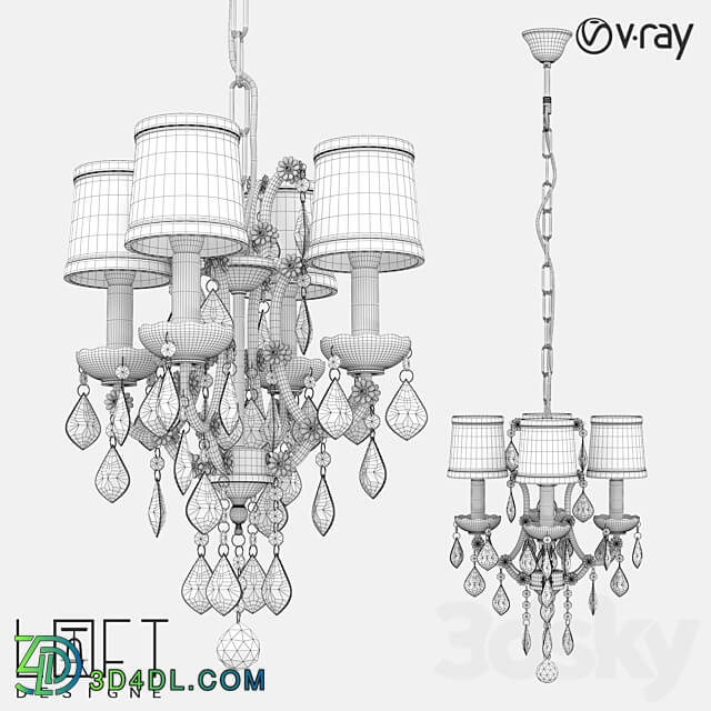 Chandelier LoftDesigne 1155 model Pendant light 3D Models 3DSKY