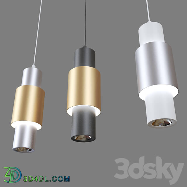 OM Suspended LED luminaire Eurosvet 50204 1 LED Bento Pendant light 3D Models 3DSKY