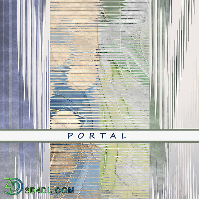 Designer wallpaper PORTAL pack 4 3D Models 3DSKY