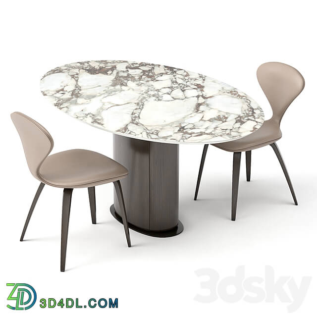 group with oval table apriori ST3 160x100 OM Table Chair 3D Models 3DSKY