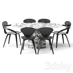 group with oval table apriori ST4 180x100 OM Table Chair 3D Models 3DSKY 