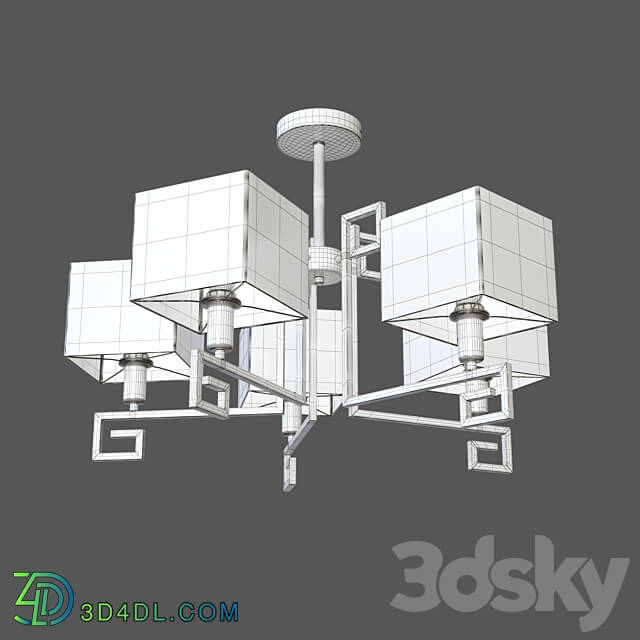 OM Ceiling chandelier with lampshades Eurosvet 60115 5 Alma Pendant light 3D Models 3DSKY