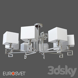 OM Ceiling chandelier with square lampshades Eurosvet 60115 8 Alma Pendant light 3D Models 3DSKY 