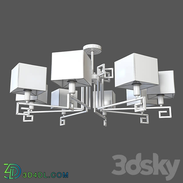 OM Ceiling chandelier with square lampshades Eurosvet 60115 8 Alma Pendant light 3D Models 3DSKY