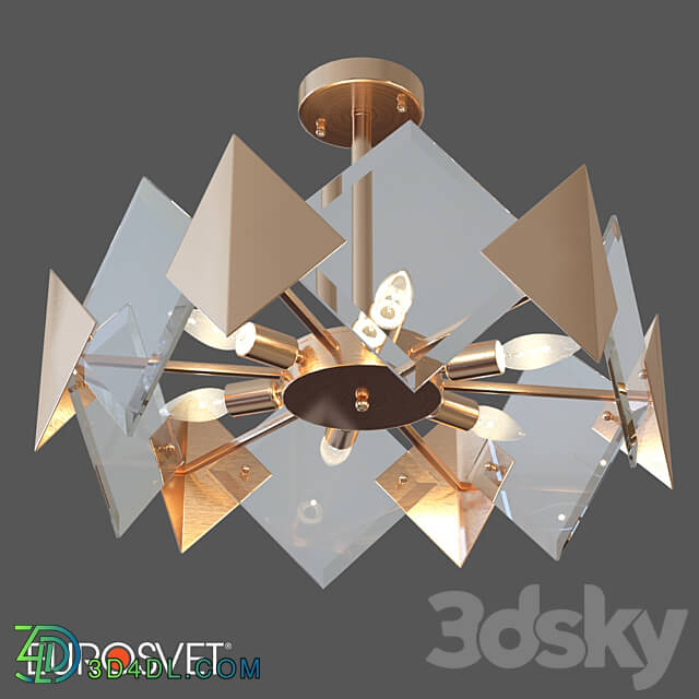 OM Ceiling lamp with Smart home system Eurosvet 60121 6 Origami Pendant light 3D Models 3DSKY