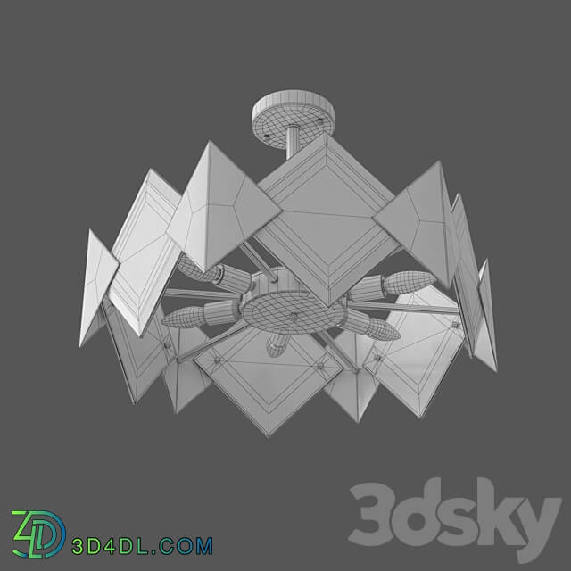 OM Ceiling lamp with Smart home system Eurosvet 60121 6 Origami Pendant light 3D Models 3DSKY