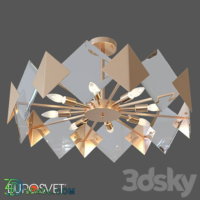 OM Ceiling lamp with Smart home system Eurosvet 60121 8 Origami Pendant light 3D Models 3DSKY