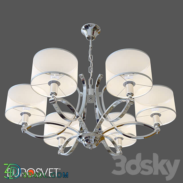 OM Suspended chandelier with Smart home system Eurosvet 60124 6 Fabiola Pendant light 3D Models 3DSKY