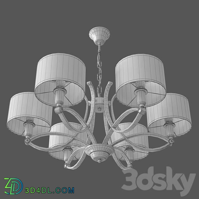 OM Suspended chandelier with Smart home system Eurosvet 60124 6 Fabiola Pendant light 3D Models 3DSKY