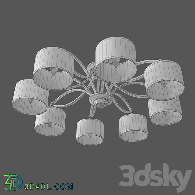 OM Ceiling chandelier with Smart home system Eurosvet 60124 8 Fabiola Pendant light 3D Models 3DSKY