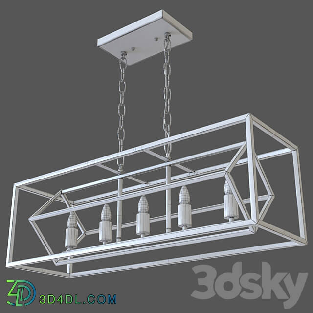 OM Pendant lamp in loft style Eurosvet 70122 5 Crate Pendant light 3D Models 3DSKY