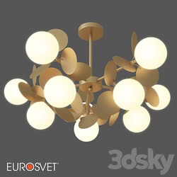 OM Ceiling chandelier with Smart home system Eurosvet 70134 10 Matisse Pendant light 3D Models 3DSKY 
