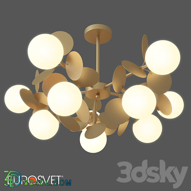 OM Ceiling chandelier with Smart home system Eurosvet 70134 10 Matisse Pendant light 3D Models 3DSKY