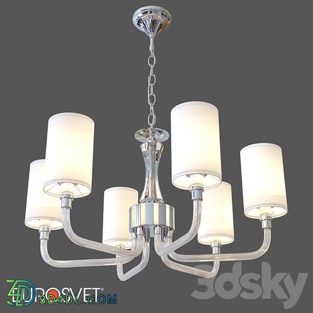 OM Suspended chandelier with Smart home system Eurosvet 60120 6 Catania Pendant light 3D Models 3DSKY