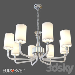 OM Suspended chandelier with Smart home system Eurosvet 60120 8 Catania Pendant light 3D Models 3DSKY 
