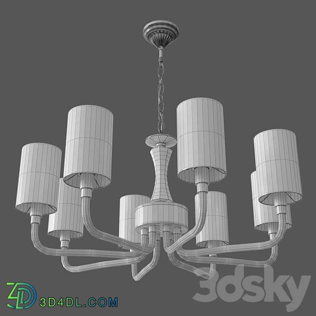 OM Suspended chandelier with Smart home system Eurosvet 60120 8 Catania Pendant light 3D Models 3DSKY