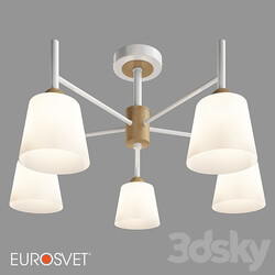 OM Ceiling chandelier Eurosvet 70085 5 Fresco Pendant light 3D Models 3DSKY 