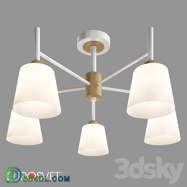 OM Ceiling chandelier Eurosvet 70085 5 Fresco Pendant light 3D Models 3DSKY