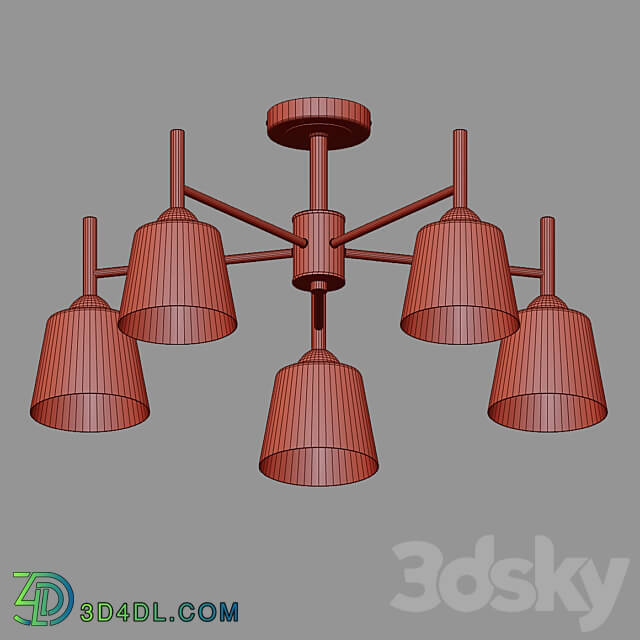 OM Ceiling chandelier Eurosvet 70085 5 Fresco Pendant light 3D Models 3DSKY