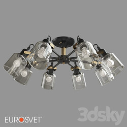 OM Ceiling chandelier in loft style Eurosvet 70111 8 Astor Ceiling lamp 3D Models 3DSKY 
